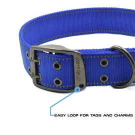 Max and Neo MAX Reflective Metal Buckle Dog Collar - We Donate a Collar to a Dog Rescue for Every Collar Sold (X-Large, Orange)