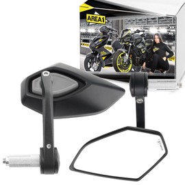 Area1 Motorrad Lenkerendenspiegel Spiegel Set kompatibel mit XVS 1300 Midnight Star, Custom XVZ 950 (V82)