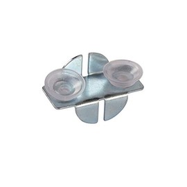 Front Glass Shelf Clips with Rubber Bumpers - Pack of 8