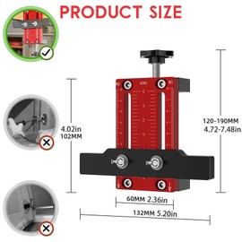 MYLEUS Cabinet Door Installation Positioner, Aluminum Alloy Cabinet Hardware Jig, Adjustable Length Installation Tool for Most Cabinet Doors, Heavy Duty and Easy to Use