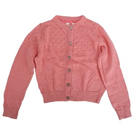 Ex-Store Girls Cotton Rich Knitted Cardigan Coral 9 Years