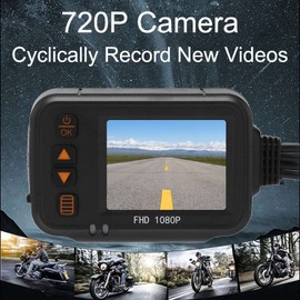 Motorcycle Dash Cam, 3" Screen Motorbike Camera Front and Rear Dual Lens, Waterproof Motorcycle Video Driving Recorder Camera Sports Action Camera for Off Road