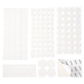 Jayen 132 Pcs Non Slip Self-Adhesive Silicone Cuttable Furniture Pads, Anti-Sliding Anti-Scratch Rubber Floor Protectors for Any Furniture and Appliances - White (Matte)