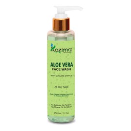 KAZIMA Aloe Vera Face Wash (210ML) - For Deep Cleanser, Soothes, Nourishes & Reduces Blemishes