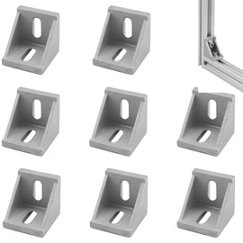 Aluminium Profile 40 x 40.8 Pieces Aluminium Angle 40 x 40, Angle 40, Corner Angle, 90 Degree Aluminium Angle Stainless Steel Angle Connector Stable Corner Connector Anti-Rust Right Angle for 40 x 40 Aluminium Profile 3D Printer
