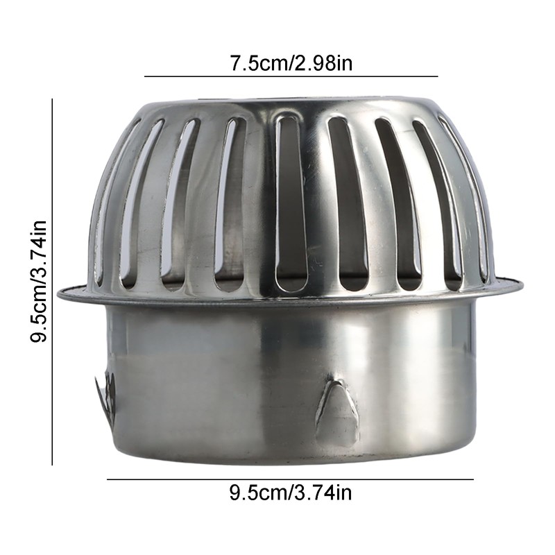 Stainless Steel Gutter Leaf Guard Set, 2 Pieces, 100 mm