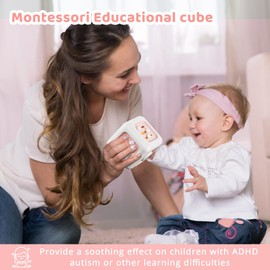SOCBTNSO Busy Cube Toys for 1 Year Old Girl Gifts, Montessori Toys for Baby Girl, Travel Sensory Toys for Toddlers 1-3, Learning Fine Motor Skills| 1st Birthday Girl Gifts 12 Months +