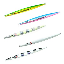 Long Wave Slasher Type, Rapier A, Metal Jig, 2.8 oz (80 g), Lure, Jig, Jigging, Sinker, Fishing Gear, Bakstorm, All Colors Set