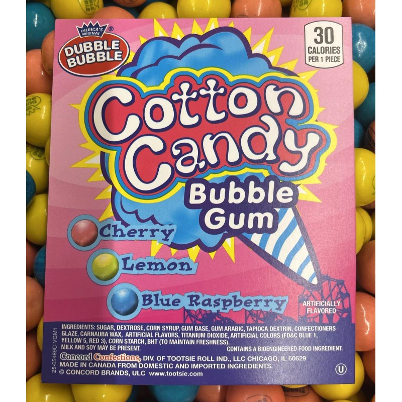 Dubble Bubble Cotton Candy Gumballs 5 Pounds Free Shipping