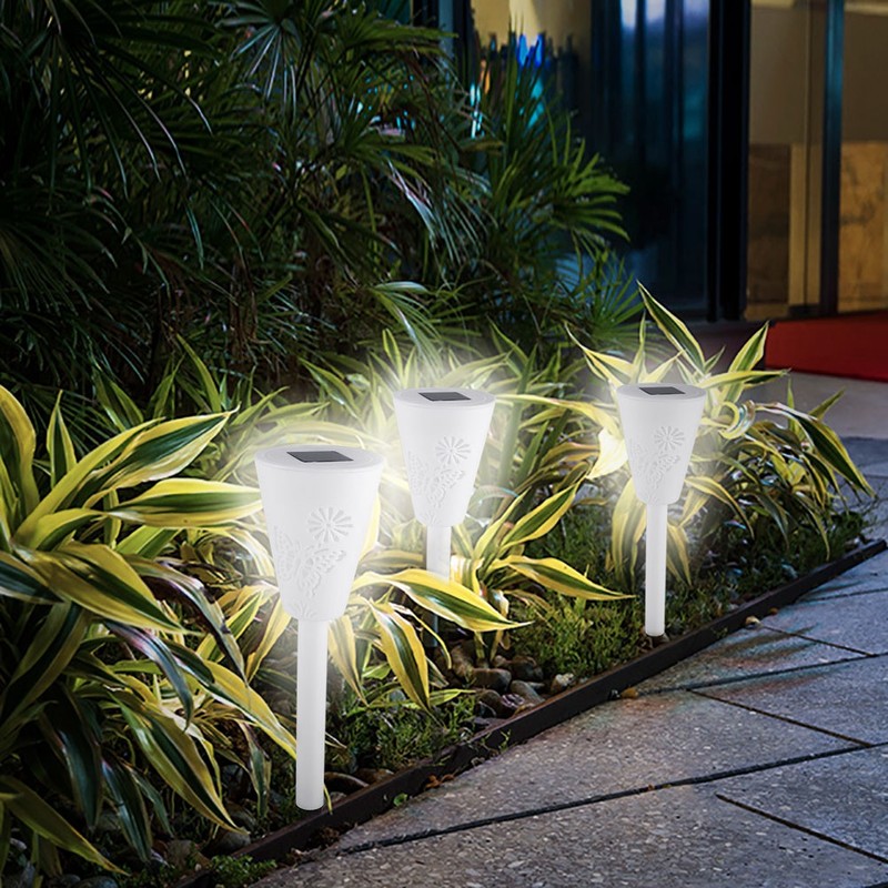 Solar Powered Garden Ground Light LED Lawn Lamp for Outdoor