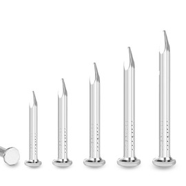 SHUNCHG Pack of 100 25 mm Steel Nails for Concrete Walls, Woodwork Brick Nails, Stainless Steel, Round Nails, Picture Nails, Universal Use for Indoor and Outdoor Use