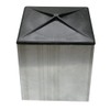 4" Square Light Pole Top Cap- Black Plastic by Deltech