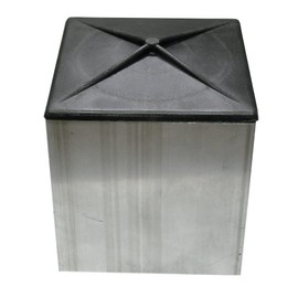 4" Square Light Pole Top Cap- Black Plastic by Deltech Manufacturing