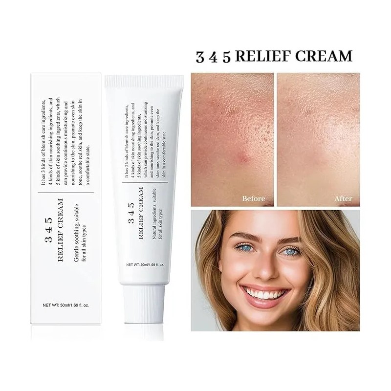 Crema Facial 345 Coreana - Reparadora 50 Ml, 2 Unidades