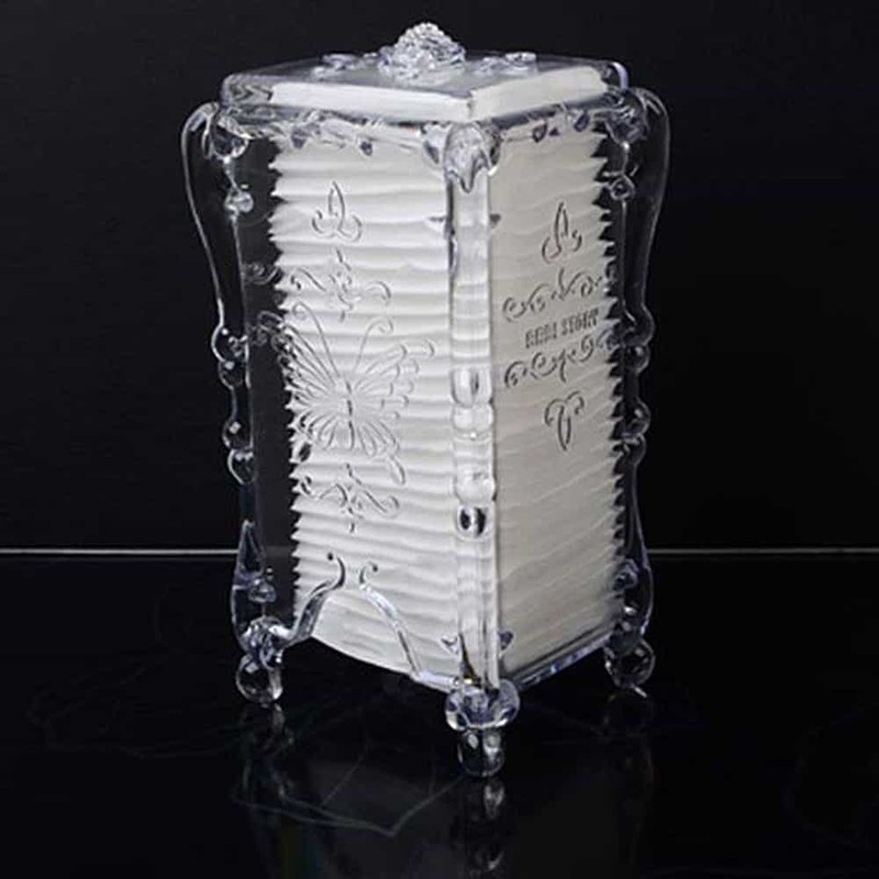 밀셀코02 Cotton Pad Storage Case X2 Makeup Vanity Organizer Cotton