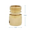 HYDRO MASTER Brass Garden Hose Quick Connector, Solid Brass,3/4 Inch