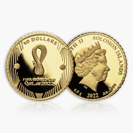The Koin Club Collectable FIFA World Cup Qatar 2022 Football Championship 0.5g Gold Coin Limited Edition