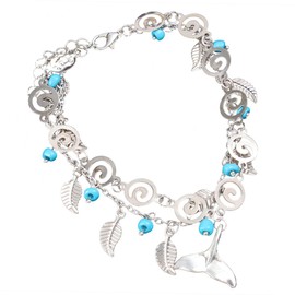 SAFIGLE Beach Anklet Mermaid Tail Design Ankle Chain Adjustable Fashion Jewelry for Women Family