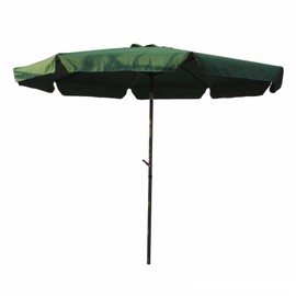 All Weather Market Umbrella Outdoor Patio Crank Lift Push Button Tilt 10 Ft | Forest Green Color Anti Rust Powder Coated Frame Fade UV Water Proof Stable Air Vent Modern & Casual Style