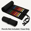 12-Slot Canvas Roll Up Pencil Case with Assorted Designs -