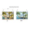 HomeBeauty Stained Glass Hanging Panel-14 Wx9.5 H Window Suncatcher Tiffany