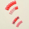 Christmas Press on Nails Square Medium Fake Nails Red False