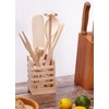 EVERYJOY Wooden Kitchen Utensils Set of 8 (Brown, Set 1)