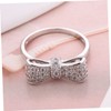 SAFIGLE Fashionable Zirconia Ring Bow Women's Jewelry Special Occasion for