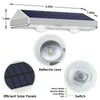 Solar Fence Lights Outdoor - 2700/4000/6000K 3 Modes, IP65 Waterproof