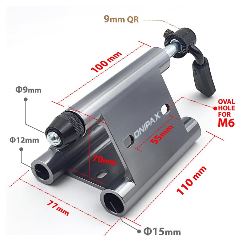 ONIPAX Triangle Bike Fork Mount Hitch Rack with 9mm Quick