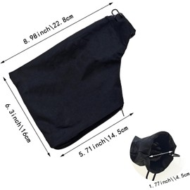 4 PACK Black Dust Collection Bag for Miter Saw 255 Model, Adjustable Stand Dust Collector Bags with Zipper and Wired for Tank Belt Sander, Edge Planer, Diagonal Saw Saw Miter Saw Accessories