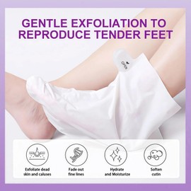 2 Pairs Lavender Foot Peel Mask for Hard Skin - Exfoliating & Moisturizing Peel Socks for Calluses, Cracked Heels & Dead Skin, Foot Mask for Women & Men - Effective Foots Peel Solution