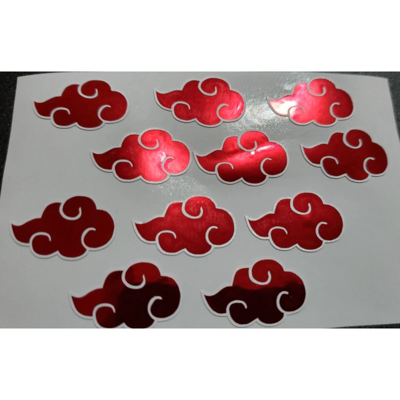 10 Pack Akatsuki Holo Foil Symbol Naruto Sticker Vinyl Decal