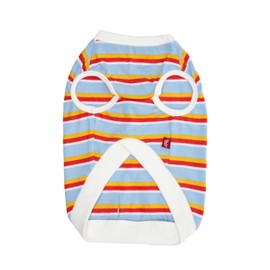 FLOT Designer Dog Sleeveless T-Shirt Premium Materials Tailored Fit Designed and Made in Korea (Sky) Small