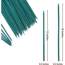 GAGINANG 50 Pcs Plant Sticks Green Stakes, Support Garden 18 inches,