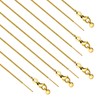 Paquete de 10 collares delicados de serpiente, cadena de acero