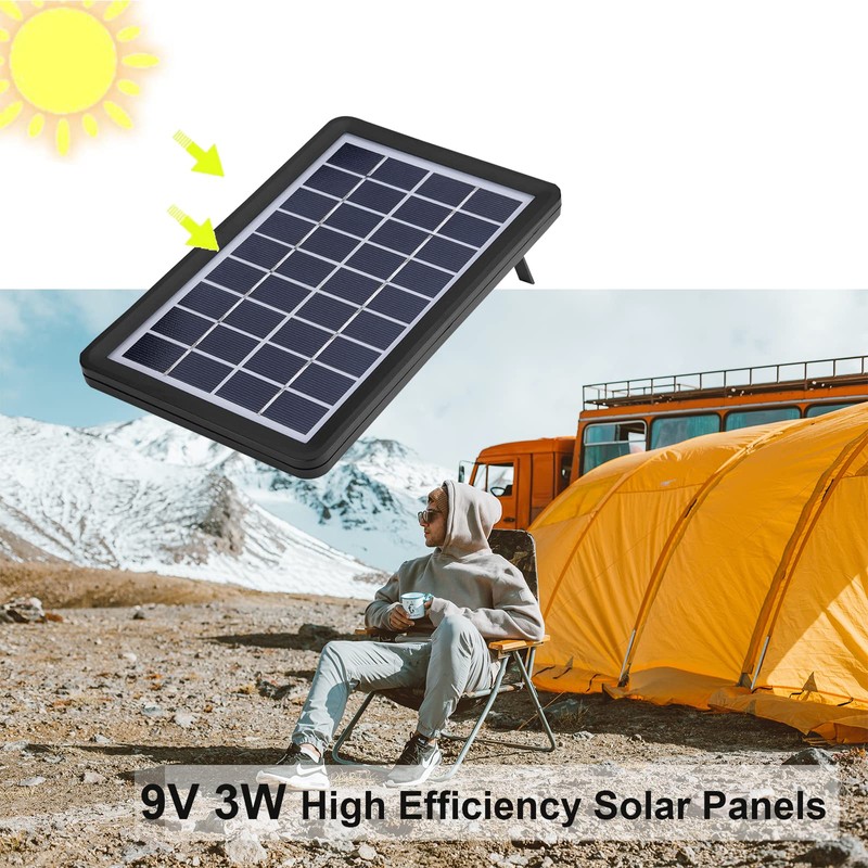 Polysilicon Solar Cell Panel, 9V 3W, Outdoor Use, 18% Conversion