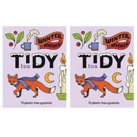 Tidy Tea, Winter Warmer, 2 x 15 Plastic Free Pyramid Tea Bags, a Classic Warming Spiced Blend of Black Tea, Cinnamon, Ginger, Cardamon & Other Spices