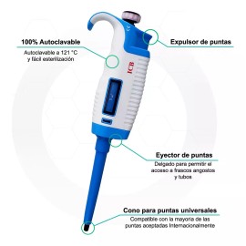 ICB Micropipeta Volumen Fijo Para Laboratorio ¡autoclavable! Icb