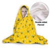 Honeycomb Cute Bee Yellow Hooded Blankets for Couch Sofa Throw