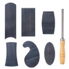 HERMIT TOOLS Cabinet Scraper Burnisher with 6 Piece Multi-Shaped Scraper