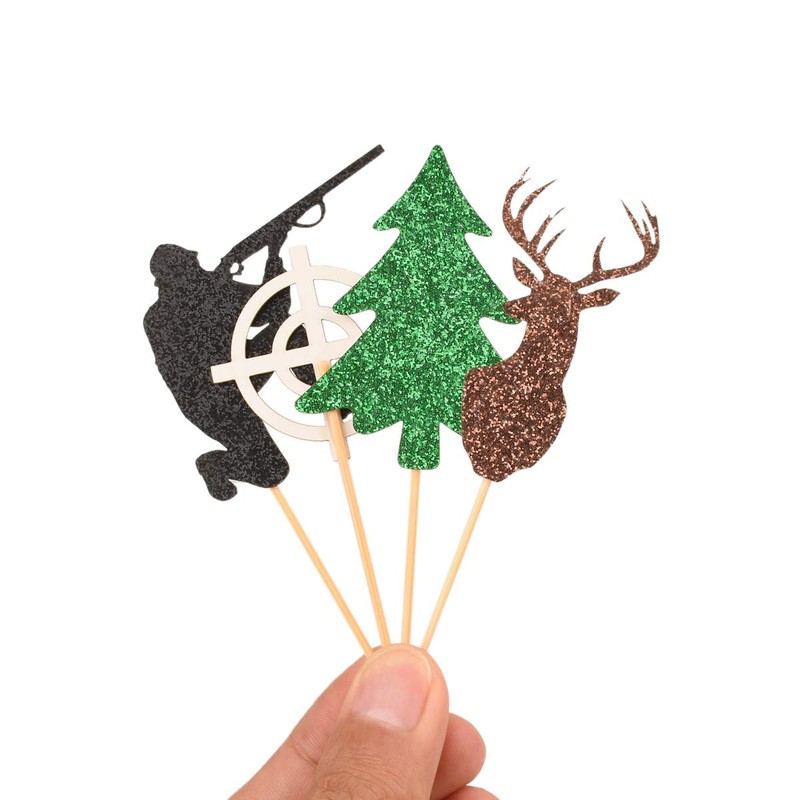 Decoración para cupcakes de cumpleaños, 48 piezas para árbol de