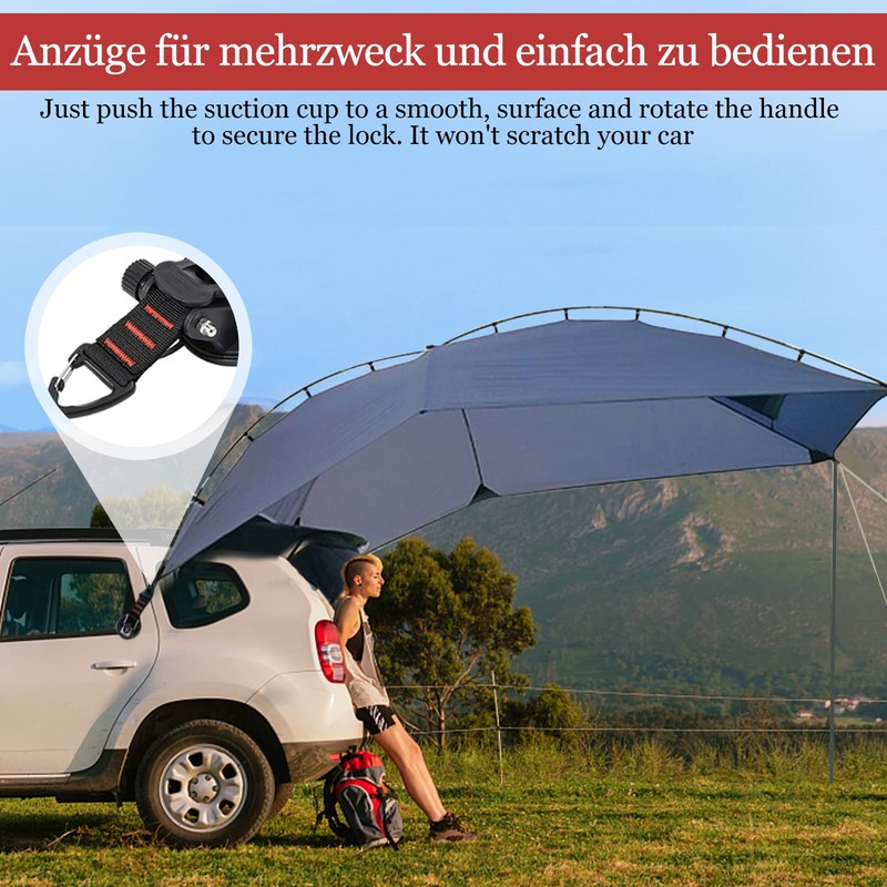 INMORVEN Suction Cup Hooks, Improved Car Camping Accessories, Suction Hook,