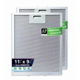 Amazinpure 2X SB08087294 Range Hood Filter Replacement Compatible with Broan Nutone RM523004 Kenmore 233.53363 11.75” x 9.40” Kitchen Exhaust Fan Aluminum Grease Filter for Range Hood Vent