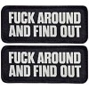 FAFO Mess Around and Find Out Morale Patch | 2PC HOOK BACKING   3.5"x1.5"  Woven