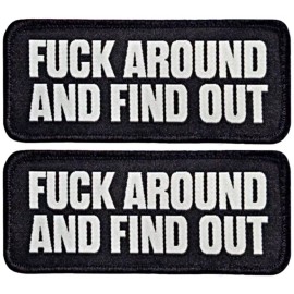 FAFO Mess Around and Find Out Morale Patch | 2PC HOOK BACKING   3.5"x1.5"  Woven