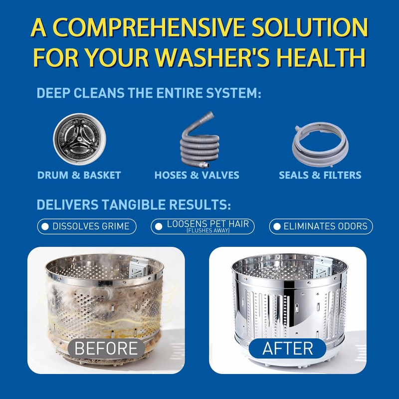 TXYXT 24 Count Washing Machine Cleaner for Pet Hair Relief