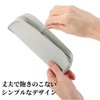 CAPASTEC Pencil Case, Pencil Case, Stationery, Slim, Leather, Simple, Large