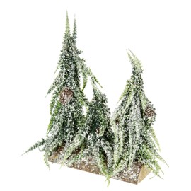 Künstlicher Mini Tannenbaum geeist und beschneit auf Holzfuß Kunstschnee Kleiner Christbaum Tischdeko Dekoration Baum Kunsttanne Kleiner weißer Weihnachtsbaum Weihnachtsdeko Kunsttanne Tanne Advent