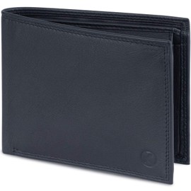 Koruta® Men's Wallet - TÜV Tested RFID Protection I Wallet & Wallet for Men with Coin Compartment and 12 Card Slots Leather, black